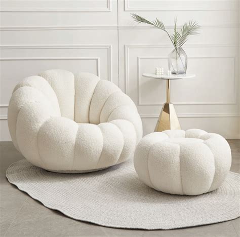 Chloe Boucle Pumpkin Armchair 